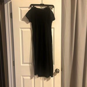 Alexander MQueen dress. Made in Italy. Cotton dress with toolong overlay dress.